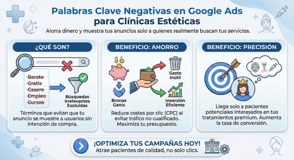Negative Keywords en clínicas estéticas
